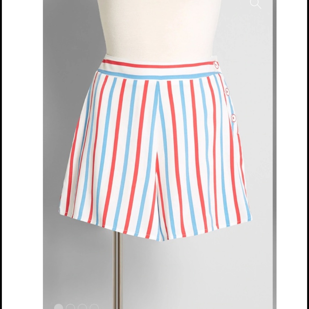 NWT ModCloth x Barbie‎ Made in the U.S.A. Striped Shorts